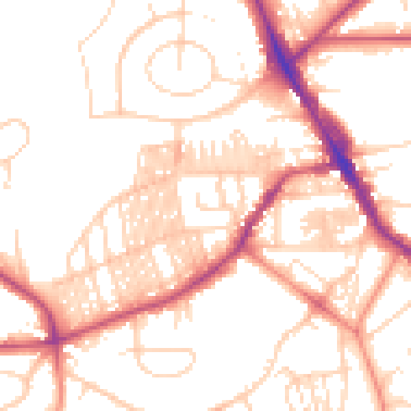 Daytime road noise heatmap for LS6 3LE