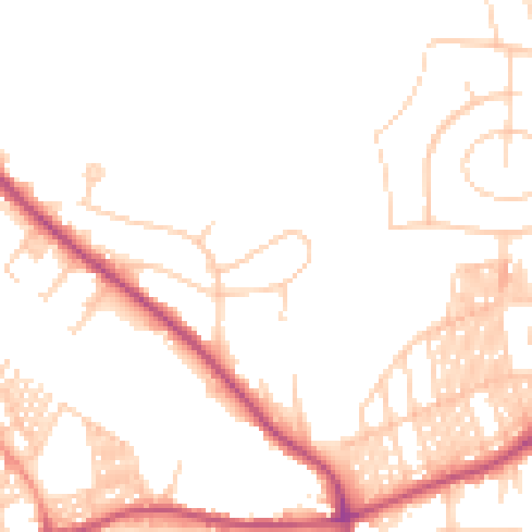 Daytime road noise heatmap for LS6 3NP