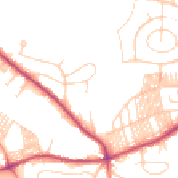 Daytime road noise heatmap for LS6 3NR