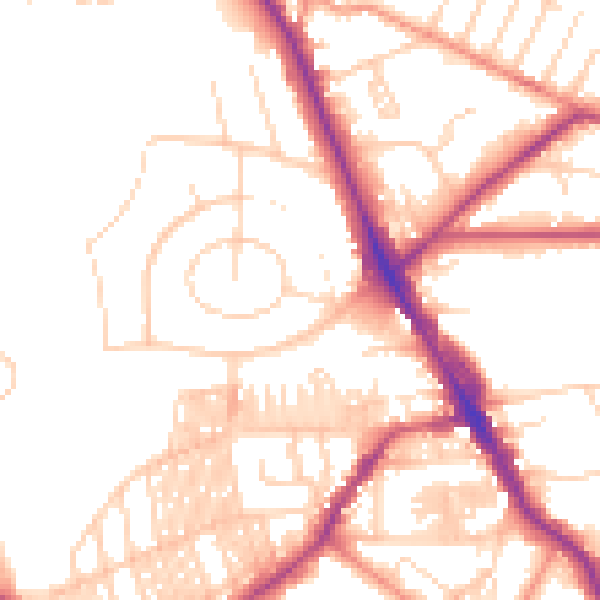 Daytime road noise heatmap for LS6 3PG