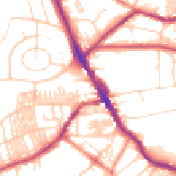 Daytime road noise heatmap for LS6 3PT