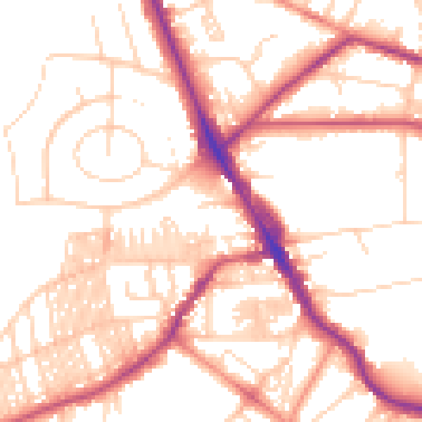 Daytime road noise heatmap for LS6 3PU