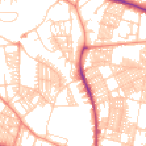 Daytime road noise heatmap for LS6 3RG