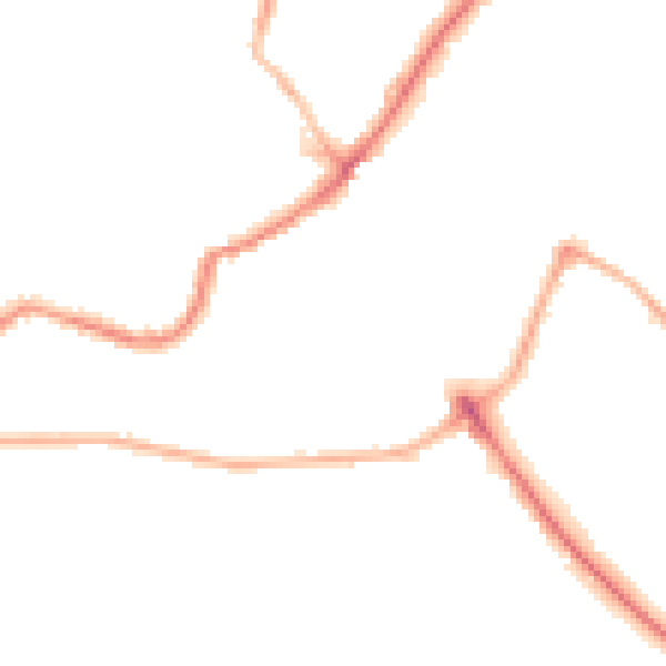 Night-time road noise heatmap for LS6 4AT