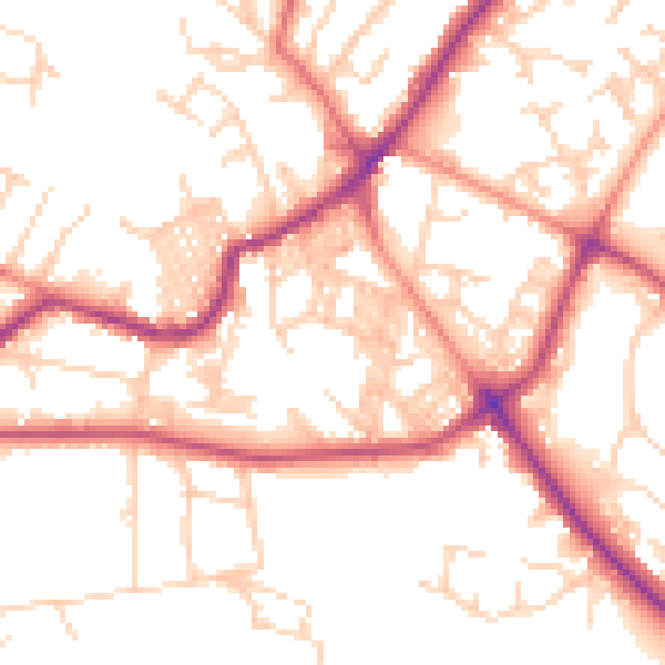 Daytime road noise heatmap for LS6 4AU