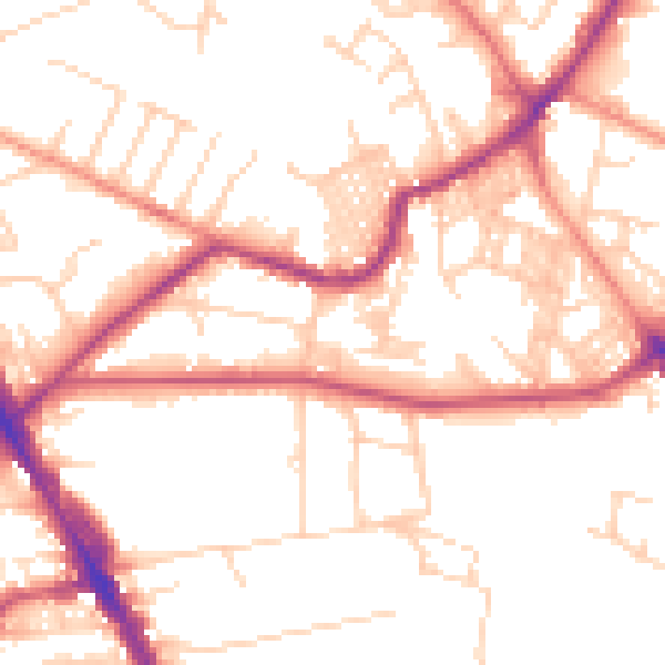 Daytime road noise heatmap for LS6 4EF