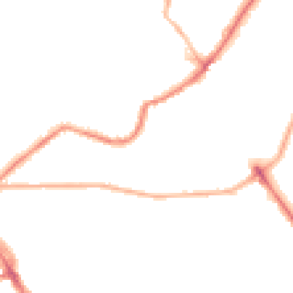 Night-time road noise heatmap for LS6 4EJ