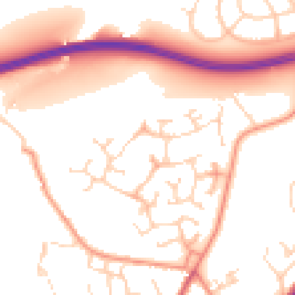 Daytime road noise heatmap for LS6 4FG
