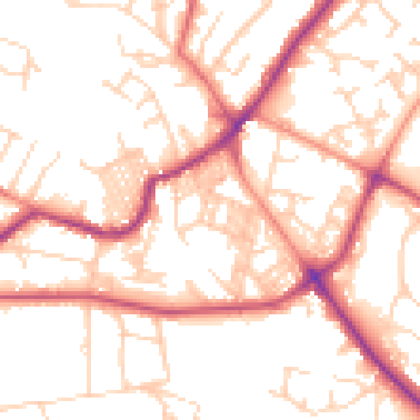 Daytime road noise heatmap for LS6 4HU
