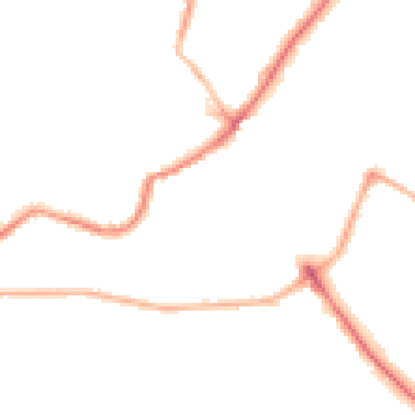 Night-time road noise heatmap for LS6 4HU