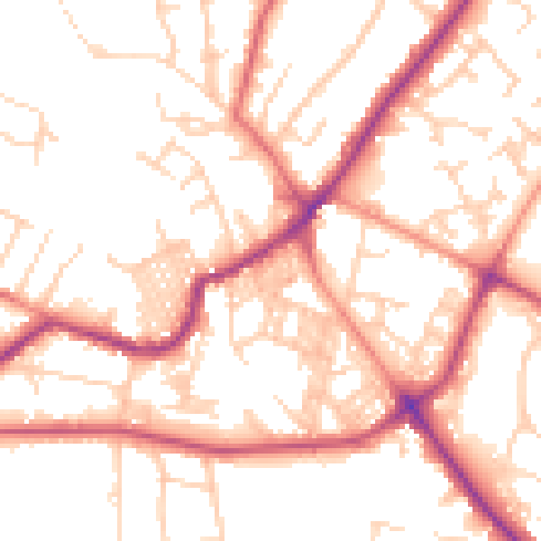 Daytime road noise heatmap for LS6 4HX