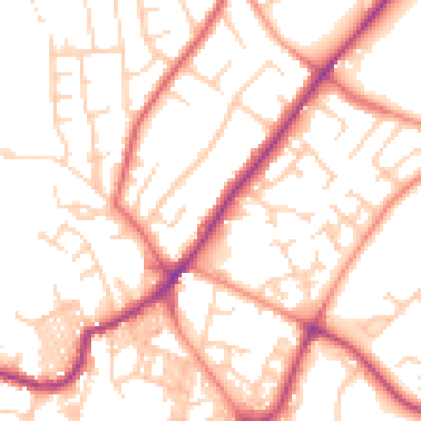 Daytime road noise heatmap for LS6 4HZ