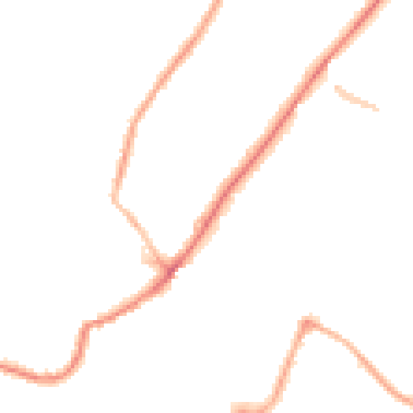 Night-time road noise heatmap for LS6 4HZ