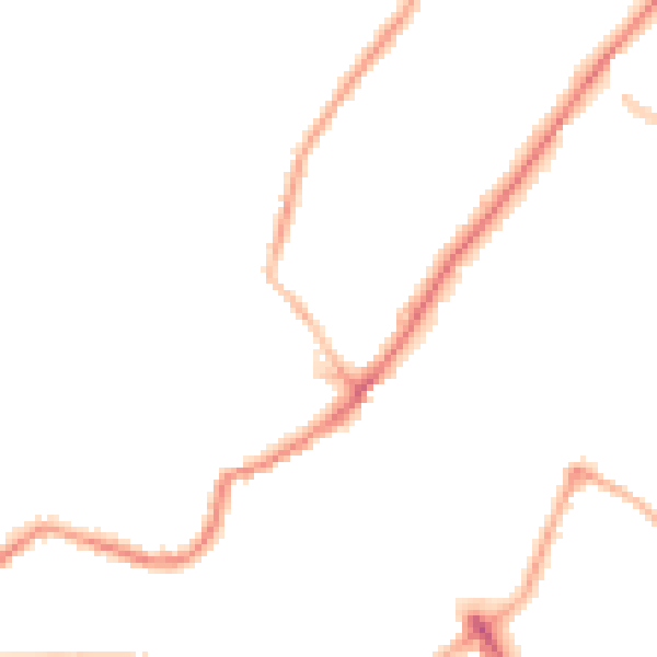 Night-time road noise heatmap for LS6 4JP