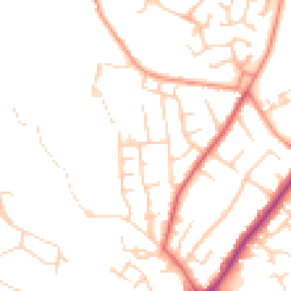Daytime road noise heatmap for LS6 4LW