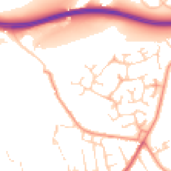 Daytime road noise heatmap for LS6 4QU