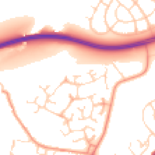 Daytime road noise heatmap for LS6 4RW