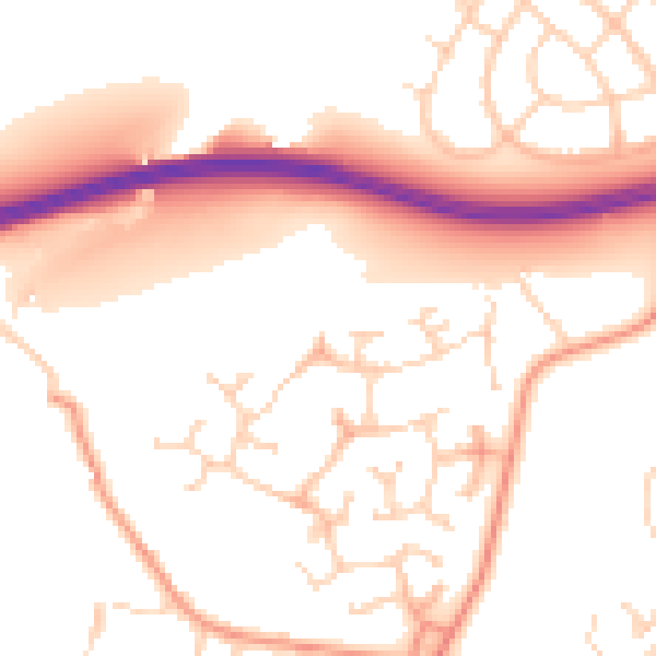 Daytime road noise heatmap for LS6 4RX