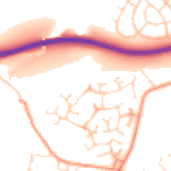 Daytime road noise heatmap for LS6 4RY