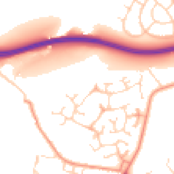 Daytime road noise heatmap for LS6 4RZ