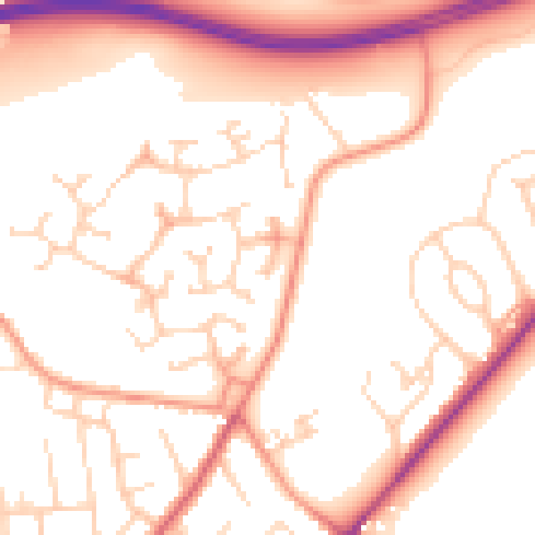 Daytime road noise heatmap for LS6 4SB