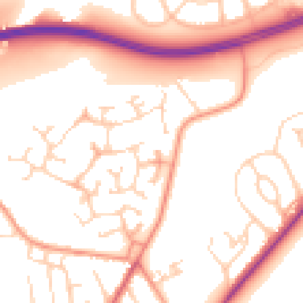 Daytime road noise heatmap for LS6 4SD