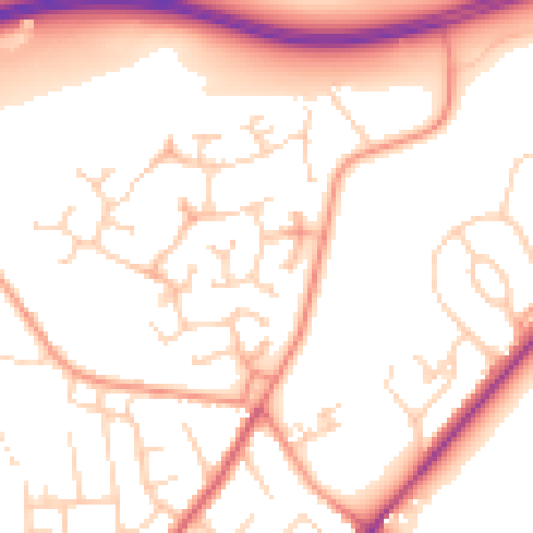Daytime road noise heatmap for LS6 4SE