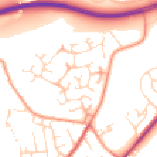 Daytime road noise heatmap for LS6 4SG
