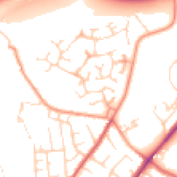 Daytime road noise heatmap for LS6 4SH