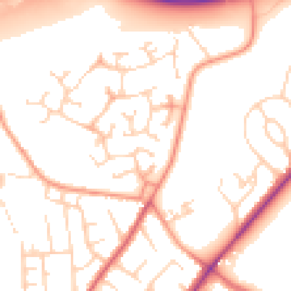 Daytime road noise heatmap for LS6 4SJ