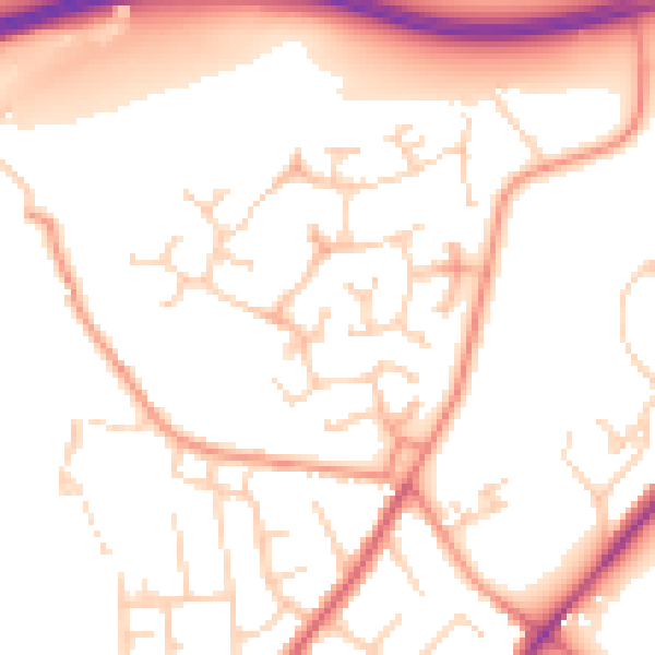 Daytime road noise heatmap for LS6 4ST