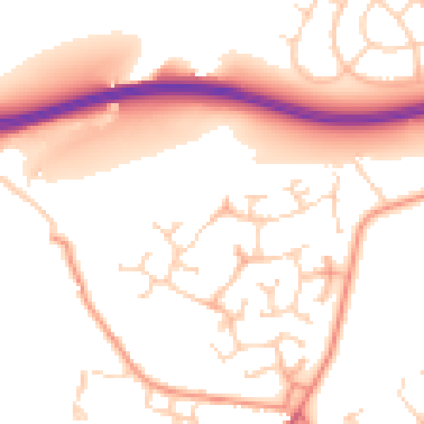 Daytime road noise heatmap for LS6 4SU