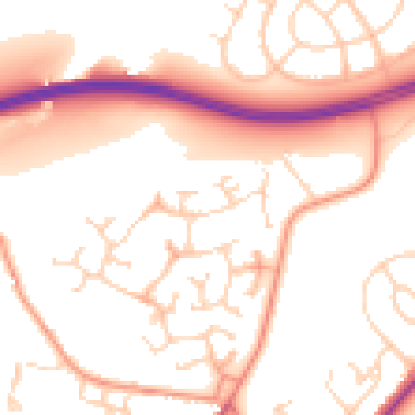 Daytime road noise heatmap for LS6 4SX