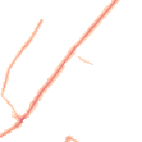 Night-time road noise heatmap for LS6 4UQ