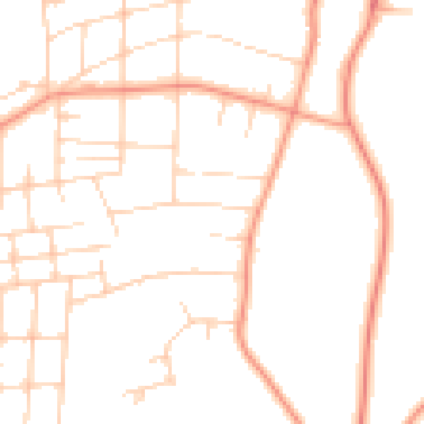 Daytime road noise heatmap for LS8 1JF
