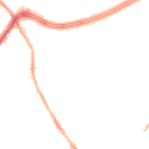 Night-time road noise heatmap for LS8 3RX