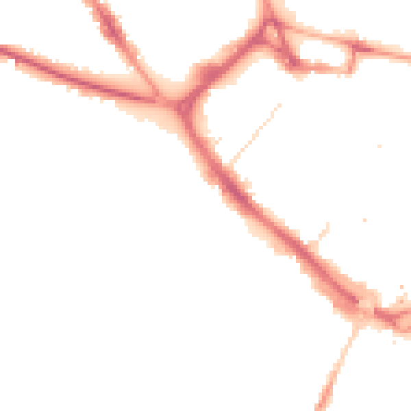 Night-time road noise heatmap for LU1 1BH