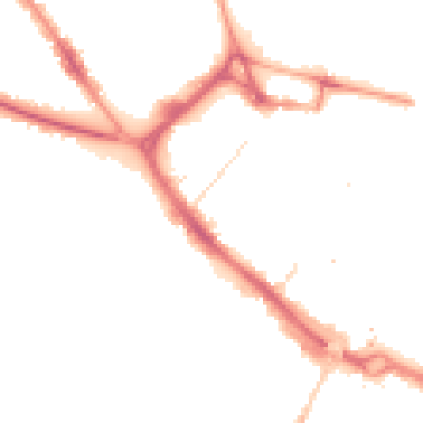 Night-time road noise heatmap for LU1 1BP
