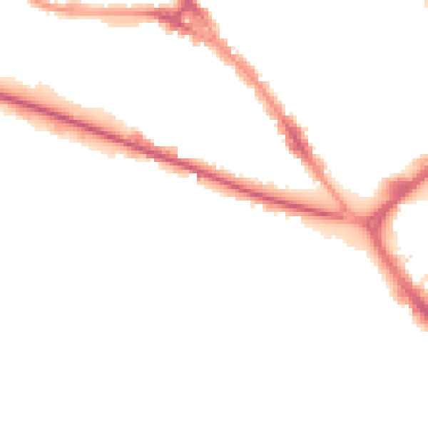 Night-time road noise heatmap for LU1 1BU