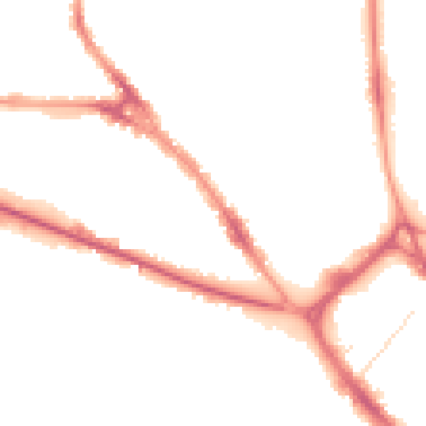 Night-time road noise heatmap for LU1 1BW