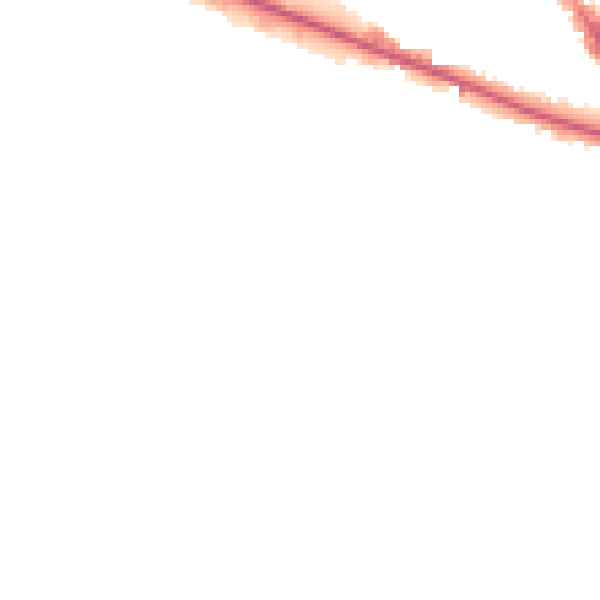 Night-time road noise heatmap for LU1 1BY