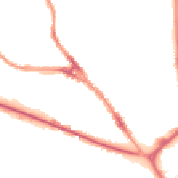 Night-time road noise heatmap for LU1 1DD