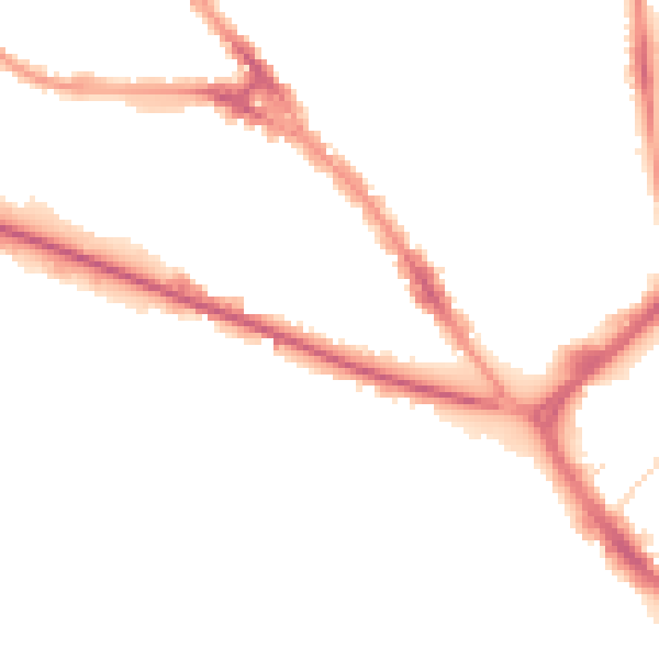 Night-time road noise heatmap for LU1 1DG
