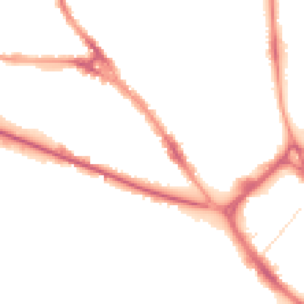 Night-time road noise heatmap for LU1 1DJ