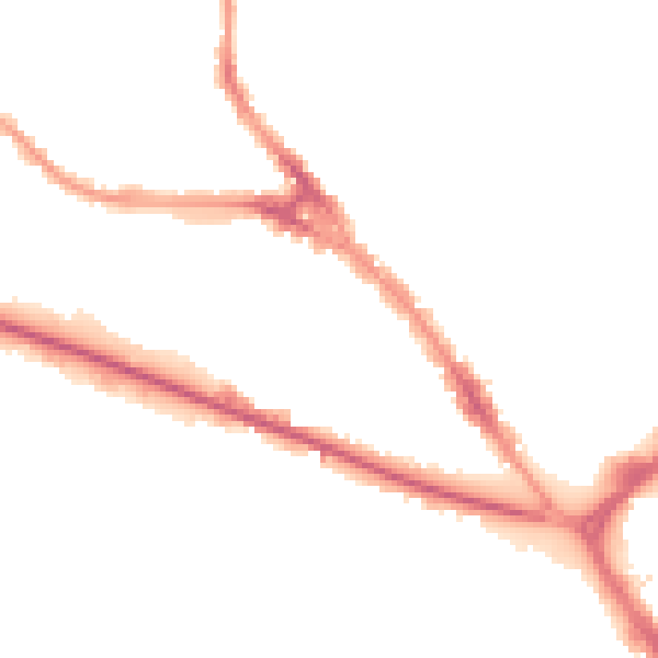 Night-time road noise heatmap for LU1 1DN
