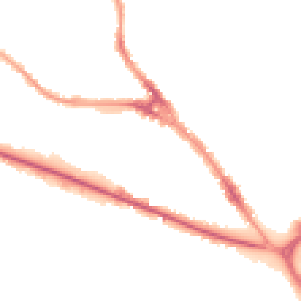 Night-time road noise heatmap for LU1 1DP