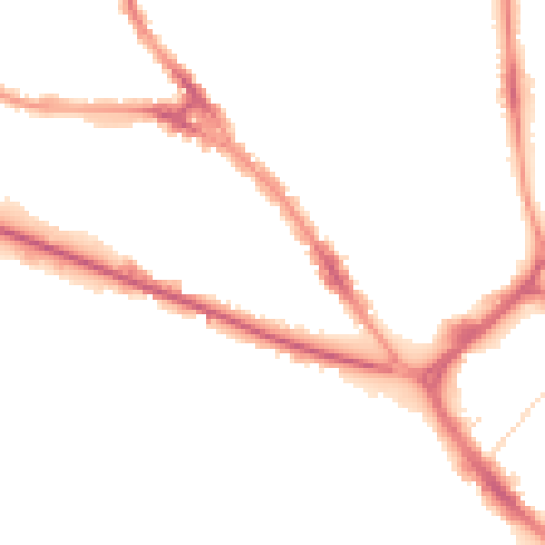Night-time road noise heatmap for LU1 1DT