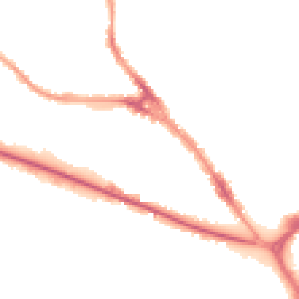 Night-time road noise heatmap for LU1 1DW