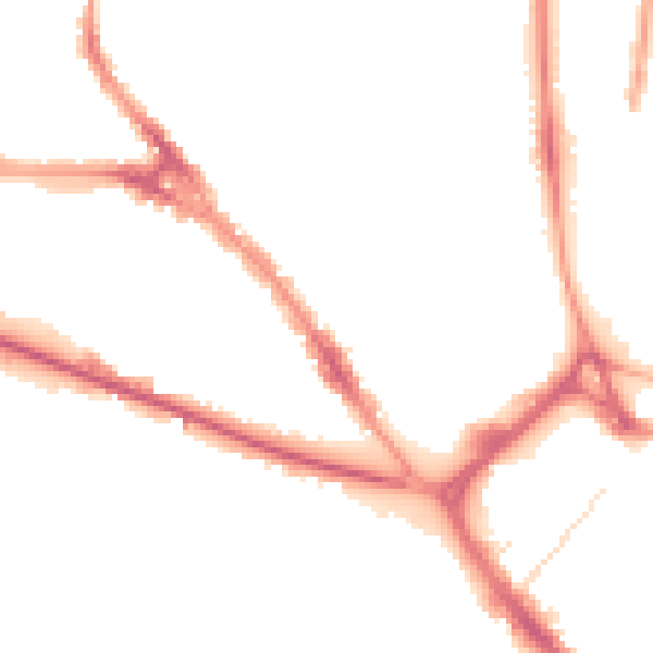 Night-time road noise heatmap for LU1 1EH