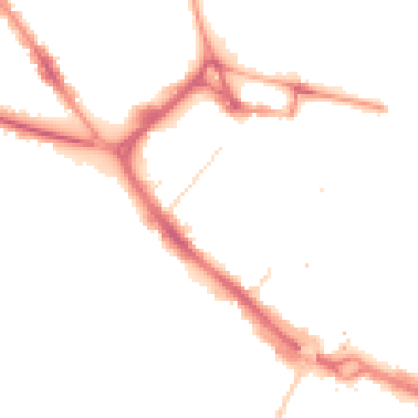 Night-time road noise heatmap for LU1 1EL
